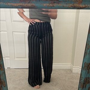 Striped Black Women's Pants